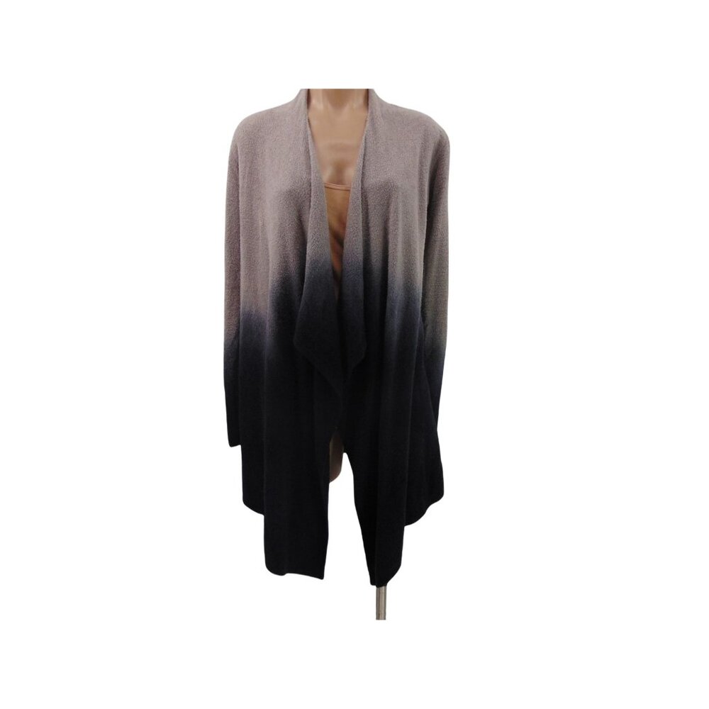 Barefoot Dreams Bamboo Chic Lite Ombre Cardigan S M 436 Calypso Wrap Gray Black